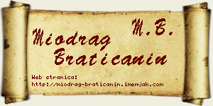Miodrag Bratičanin vizit kartica